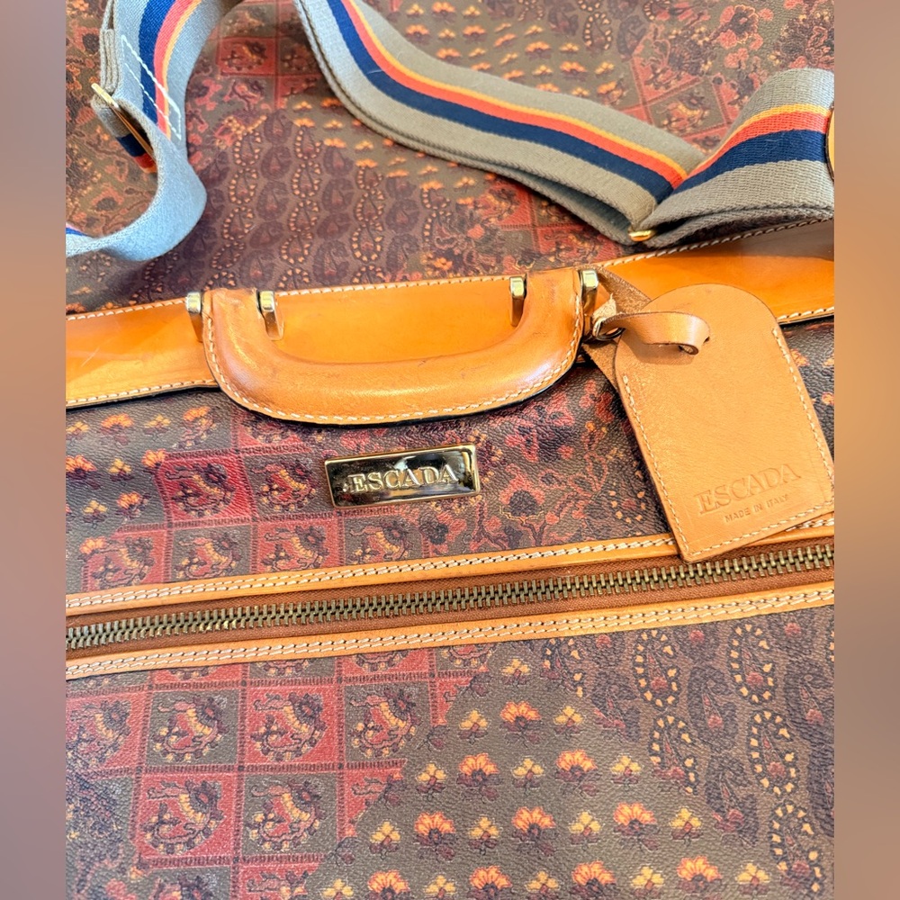Escada Vintage Hanging Garment Bag, Paisley Print, EUC - Picture 3 of 11